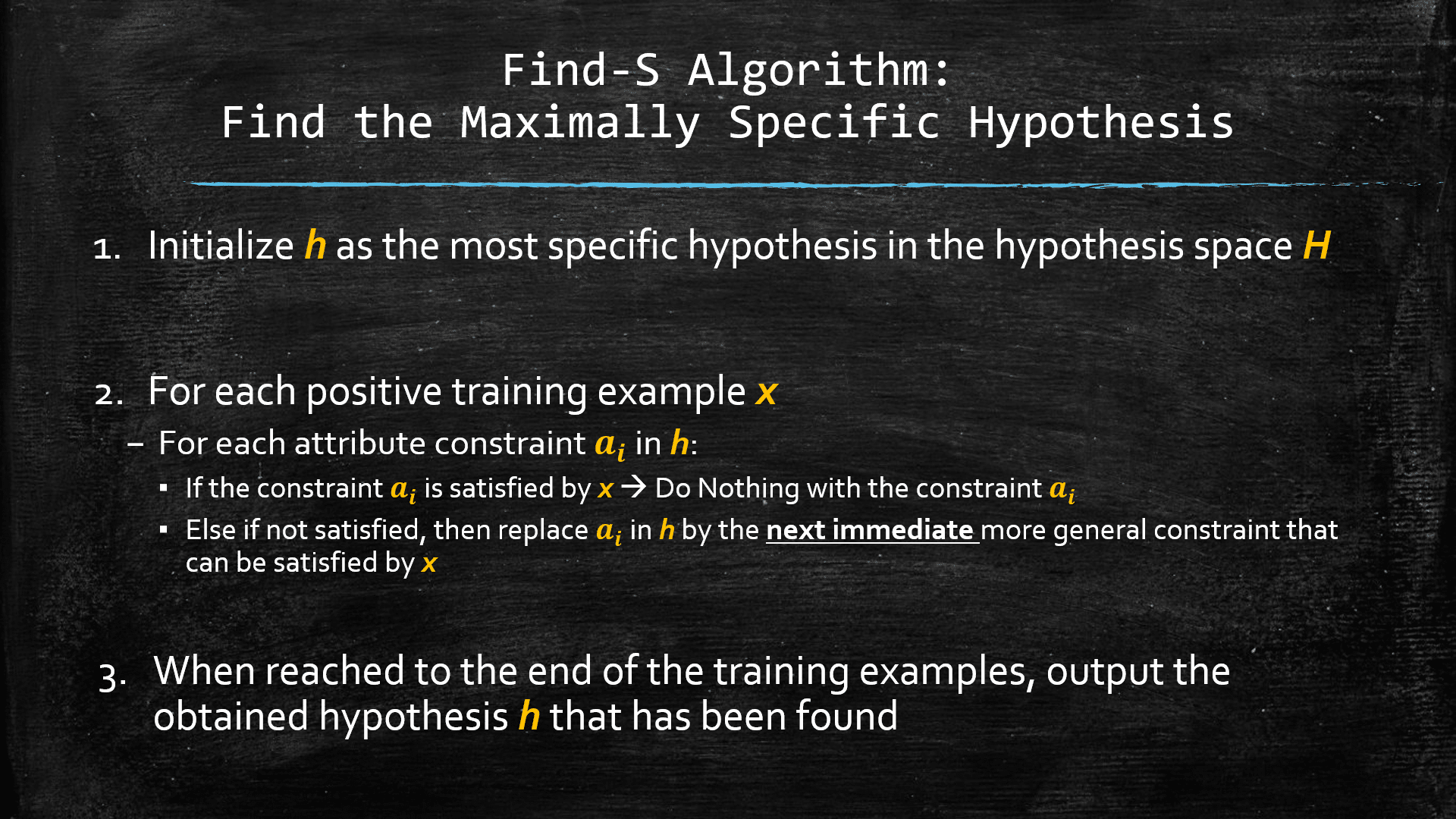 general to specific ordering of hypothesis in machine learning